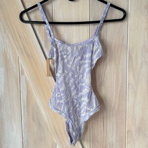 SKIMS Lilac Swirl XXS Snatching Mesh See Through Bodysuit Brand New